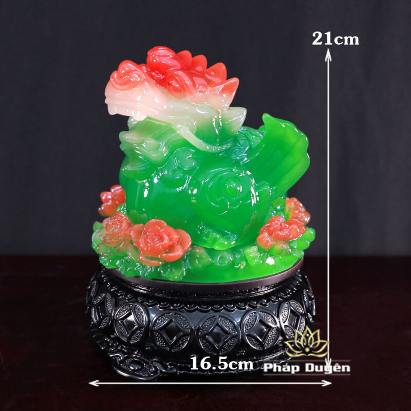Tỳ Hưu Chiêu Tài Tiến Bảo Thanh Ngọc/Huỳnh Ngọc, Cao 20cm - Ảnh 5
