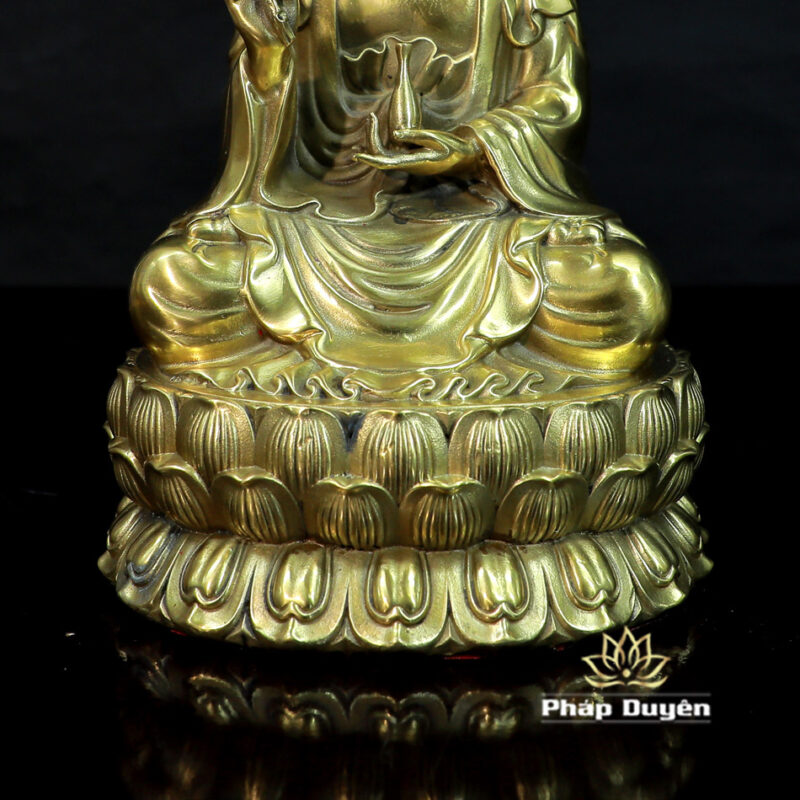 Tượng Quan Âm Bồ Tát Bằng Đồng, Cao 22cm - Ảnh 5