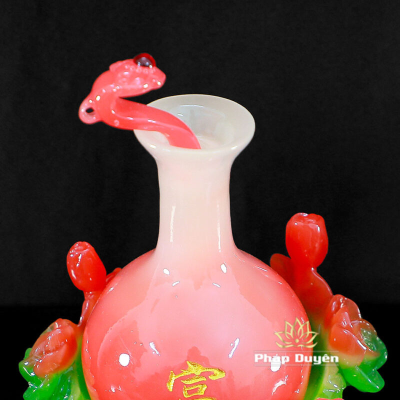 Đôi Bảo Bình Như Ý Màu Thanh Ngọc/Hồng Ngọc, Cao 20cm - Ảnh 10