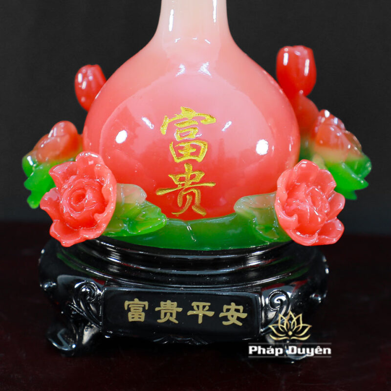 Đôi Bảo Bình Như Ý Màu Thanh Ngọc/Hồng Ngọc, Cao 20cm - Ảnh 11