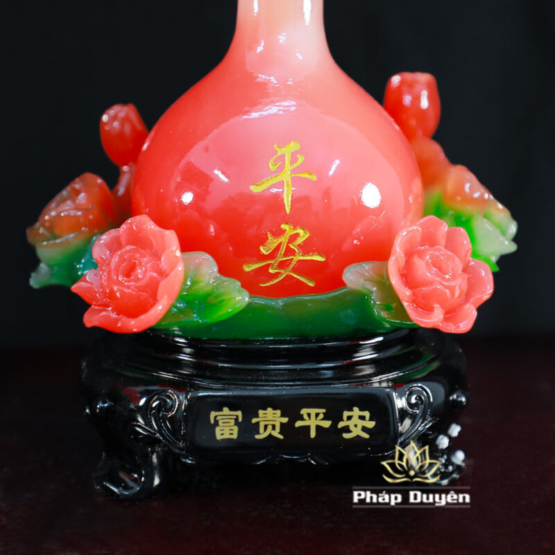 Đôi Bảo Bình Như Ý Màu Thanh Ngọc/Hồng Ngọc, Cao 20cm - Ảnh 13