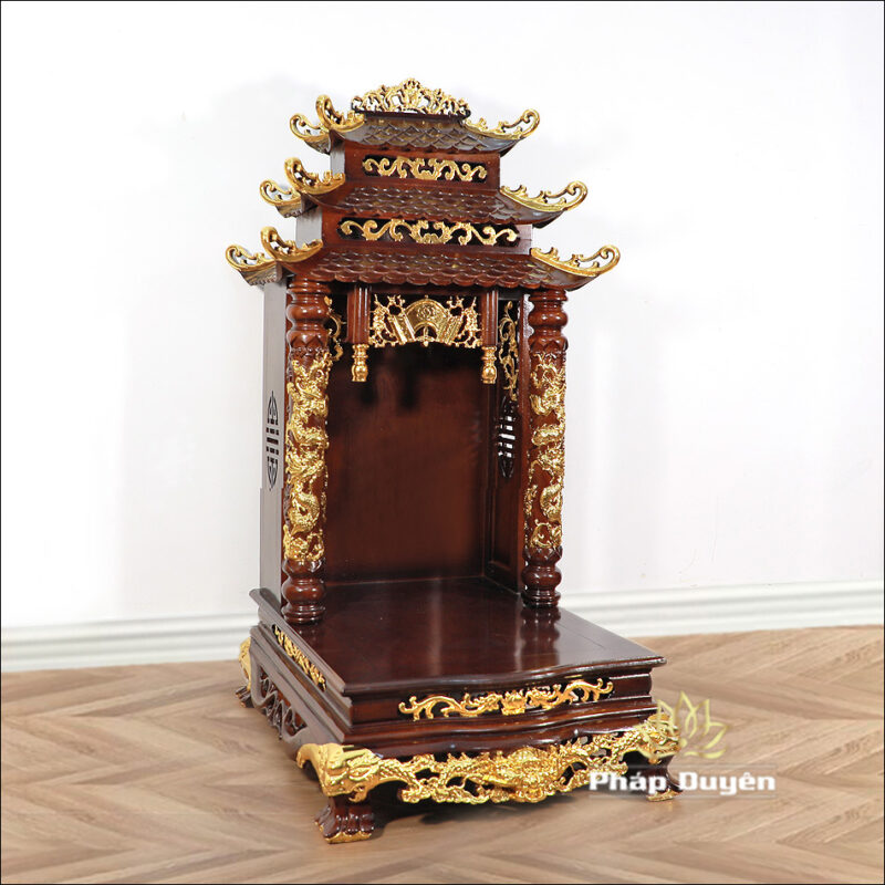Ban Thờ Thần Tài Thổ Địa “Thiên Đức” Dát Vàng, Nhiều Kích Thước - Ảnh 3