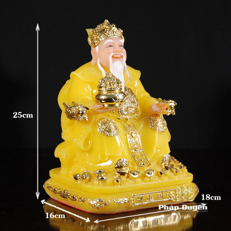 Bộ Ba Ngài Thần Tiền - Thần Tài - Thổ Địa Bột Đá Thạch Anh, Cỡ Nhỏ - Ảnh 13
