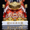 Bộ Ba Ngài Thần Tiền Bột Đá Áo Đỏ, Thần Tài - Thổ Địa Bột Đá Thanh Ngọc, Cỡ Trung - ảnh 4