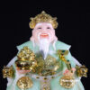 Bộ Ba Ngài Thần Tiền Bột Đá Áo Đỏ, Thần Tài - Thổ Địa Bột Đá Thanh Ngọc, Cỡ Trung - ảnh 9