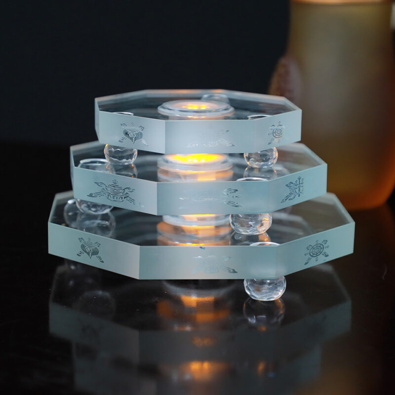 Đế LED Bát Giác Pha Lê Tám Cát Tường, nhiều cỡ
