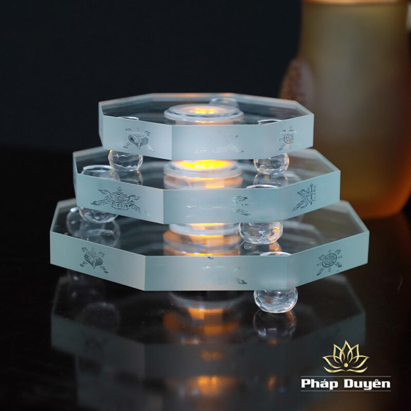 Đế LED Bát Giác Pha Lê Tám Cát Tường, nhiều cỡ - Ảnh 4