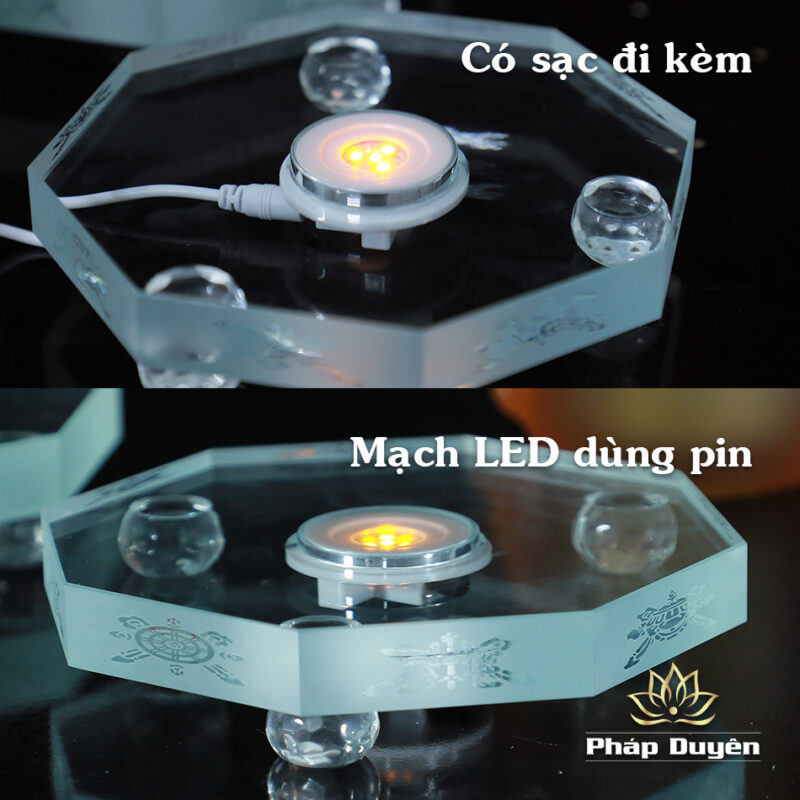 Đế LED Bát Giác Pha Lê Tám Cát Tường, nhiều cỡ - Ảnh 5