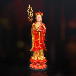 Tượng Địa Tạng Vương Bồ Tát Đứng, Chất Liệu Composite Áo Đỏ, Cao 80cm