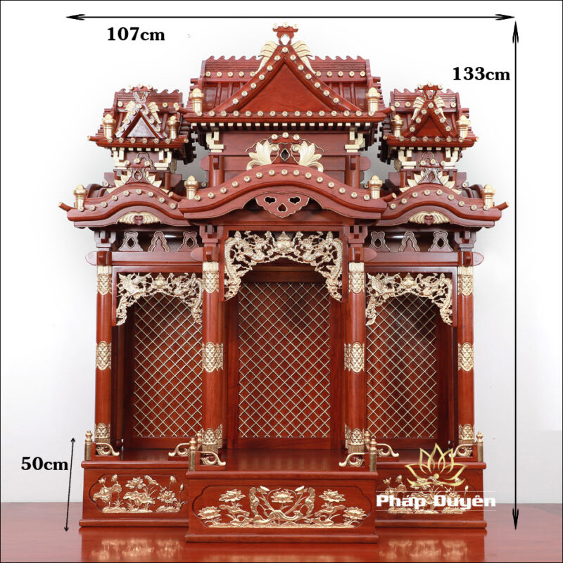Ban Thờ Thần Tài Thổ Địa Ba Gian “Thái Hòa Hưng Vượng”, KT 107*50*133 cm - Ảnh 10