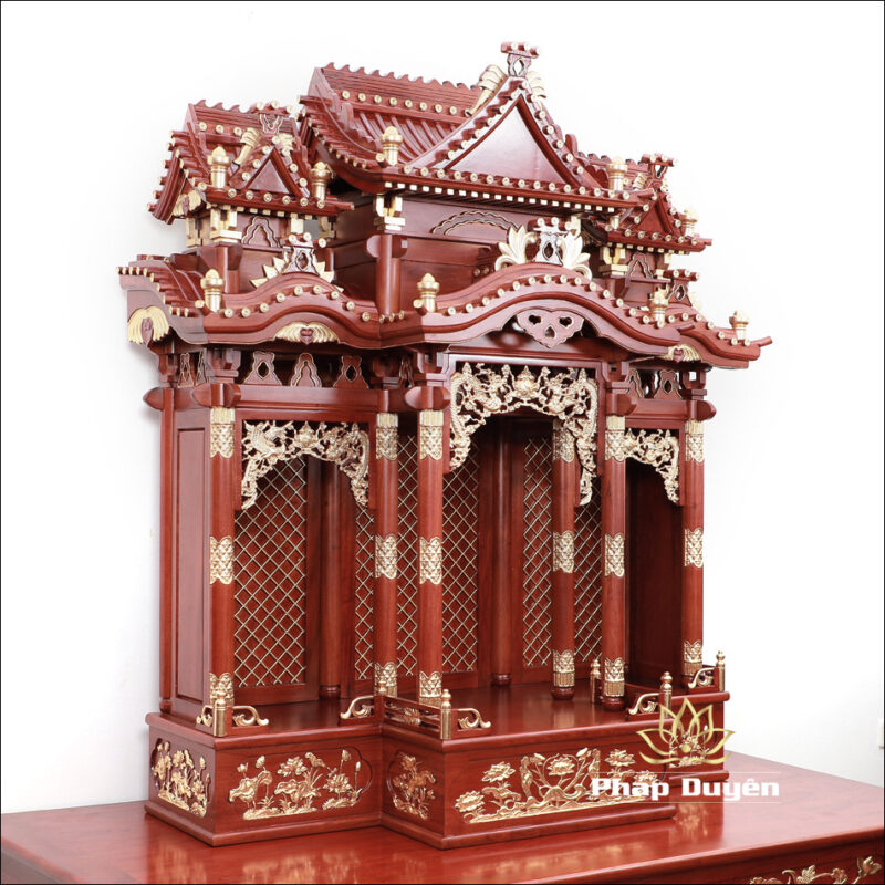 Ban Thờ Thần Tài Thổ Địa Ba Gian “Thái Hòa Hưng Vượng”, KT 107*50*133 cm - Ảnh 2