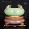 Bát Tụ Bảo Tì Hưu Thanh Ngọc, Có Đế Xoay, Kích Thước 20.5cm - ảnh 7