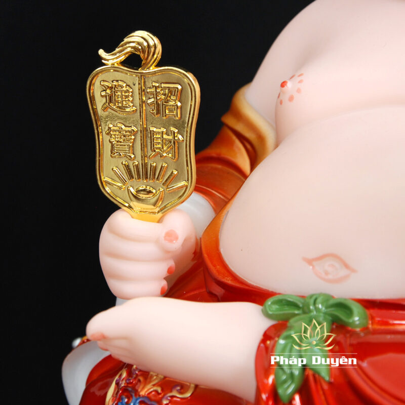 Bộ Tượng Thần Tài - Thổ Địa Ngồi Phú Quý, Bột Đá Sơn Đỏ, Cao 30cm - Ảnh 9