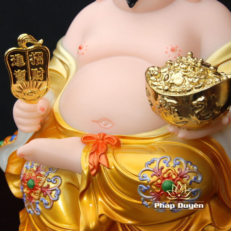 Bộ Tượng Thần Tài - Thổ Địa Ngồi Phú Quý, Bột Đá Sơn Vàng, Cao 30cm - Ảnh 8