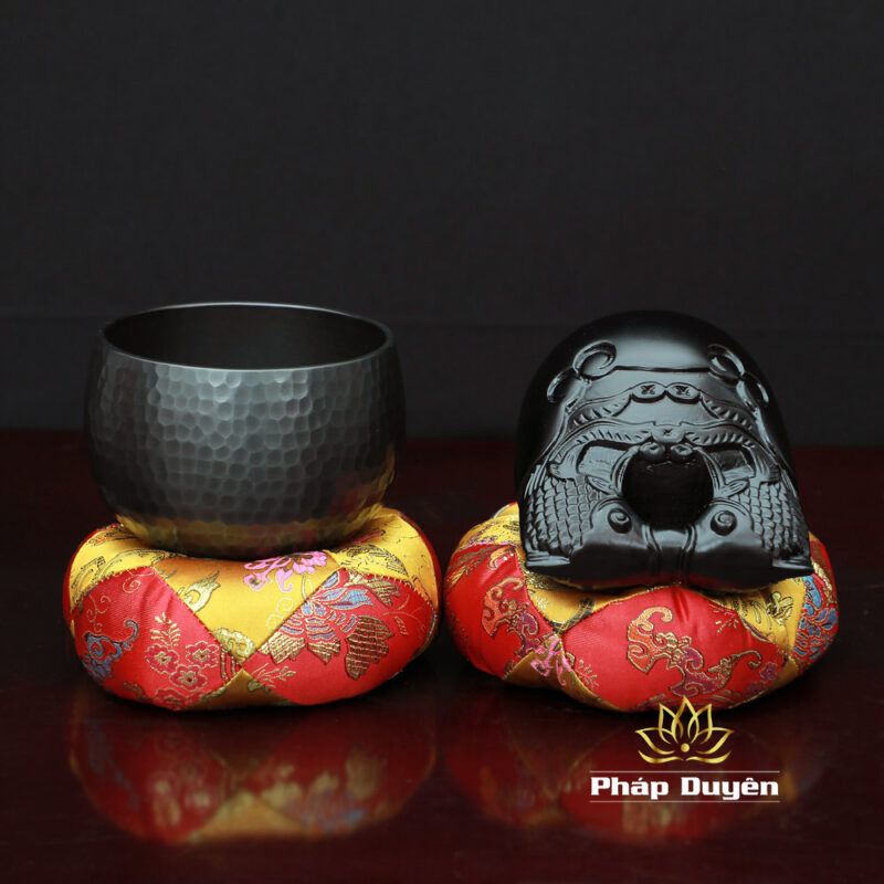 Bộ Chuông Mõ Tụng Kinh Tại Gia Cao Cấp, Nhiều Kích Thước, Mã 003 - Ảnh 5