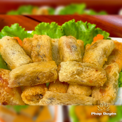 Alternative view of Mâm Chay Liên Hoa (nguyên liệu) - Chả Giò, Chả Quế, Chay Rim Tiêu, Khoai Lang Kén