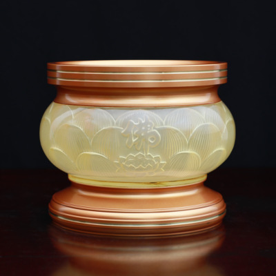 Bát Hương Cửu Liên Chữ Phật Lưu Ly Bọc Đồng Vàng, Nhiều Kích Thước