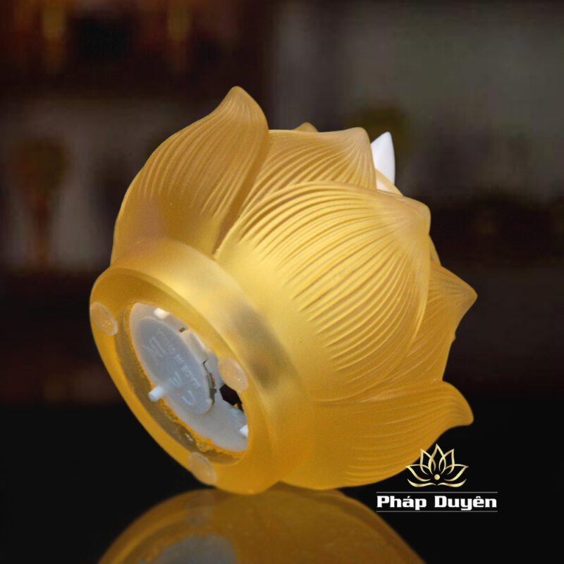 Đế Nến Bảo Liên Lưu Ly, Dùng Pin Màu Vàng - Ảnh 5