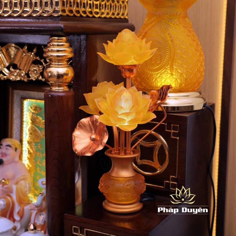 Bộ Bàn Thờ Thần Tài Thổ Địa Mái Bằng, Gỗ Hương Dát Vàng, KT 87*87*78cm - Ảnh 6
