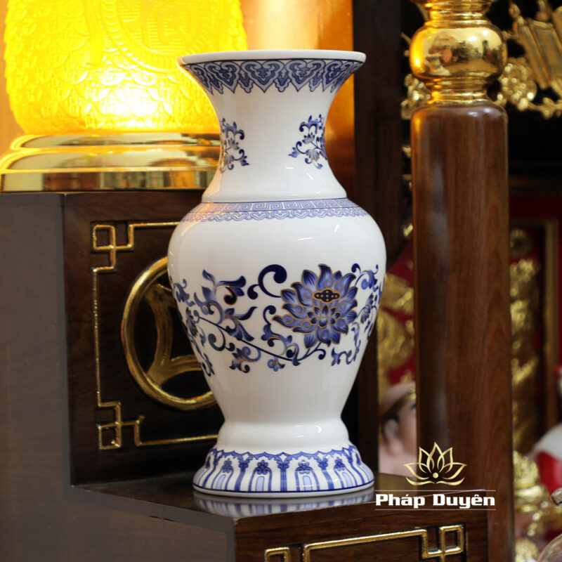Bộ Bàn Thờ Thần Tài Thổ Địa Mái Bằng Sen Xanh, Gỗ Hương Dát Vàng, KT 87*87*78cm - Ảnh 7