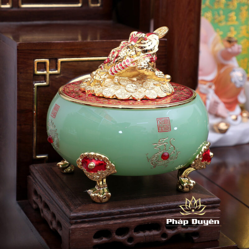 Bộ Bàn Thờ Thần Tài Thổ Địa Mái Bằng, Gỗ Hương Dát Vàng, KT 87*87*78cm - Ảnh 16