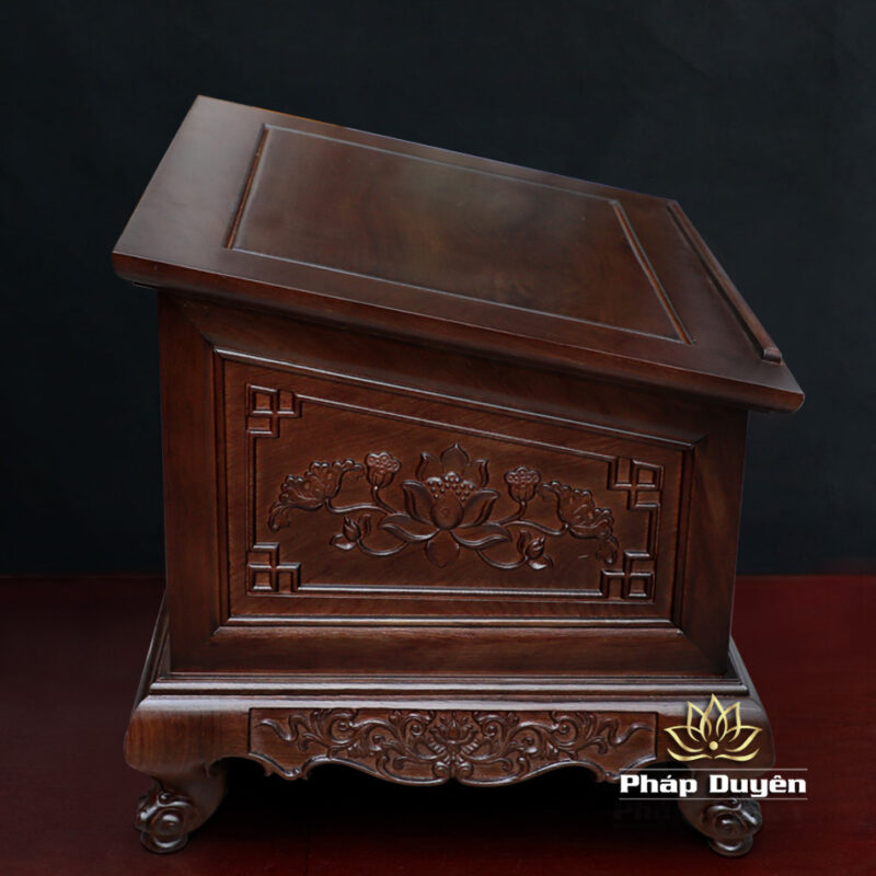 Bàn Đọc Kinh Bằng Gỗ Hương Màu Nâu, Kích Thước 47x37x35cm - Ảnh 2