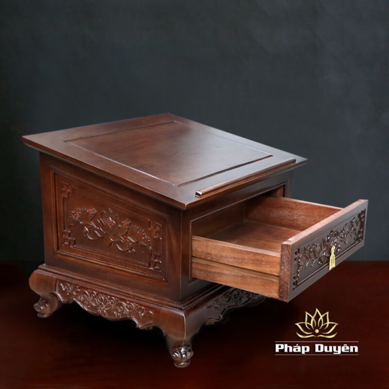 Bàn Đọc Kinh Bằng Gỗ Hương Màu Nâu, Kích Thước 47x37x35cm - Ảnh 4