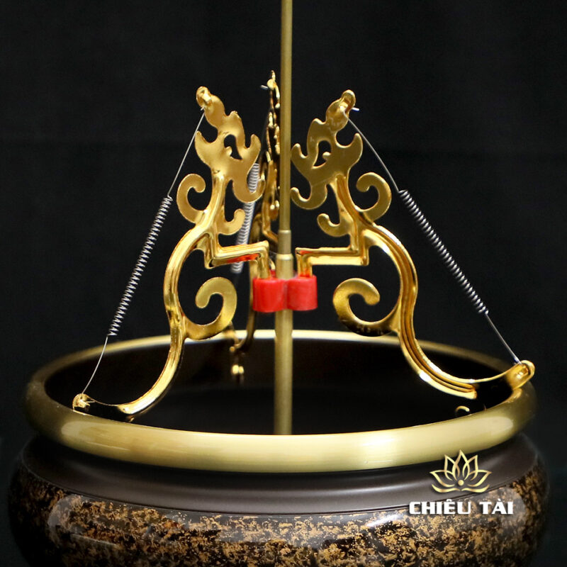 Lư Trầm Bằng Đồng Vân Đá Đen - Ảnh 3