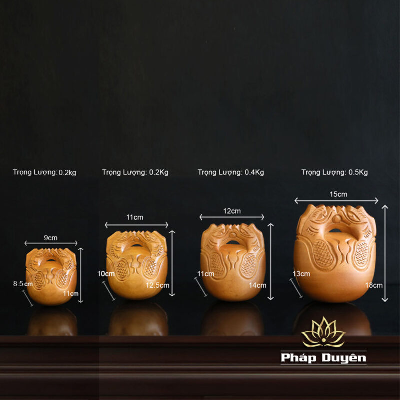 Mõ Tụng Kinh Gỗ Quế Lan, Nhiều Kích Thước - Ảnh 7