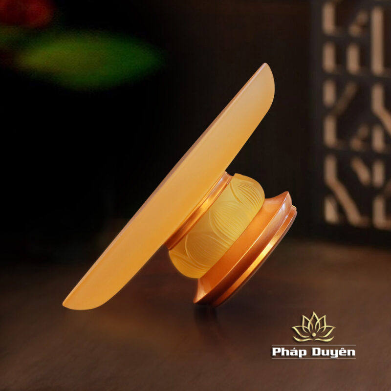 Đĩa Thờ Lưu Ly Hoa Sen Cuộn Cánh, Đường Kính 15cm - Ảnh 3