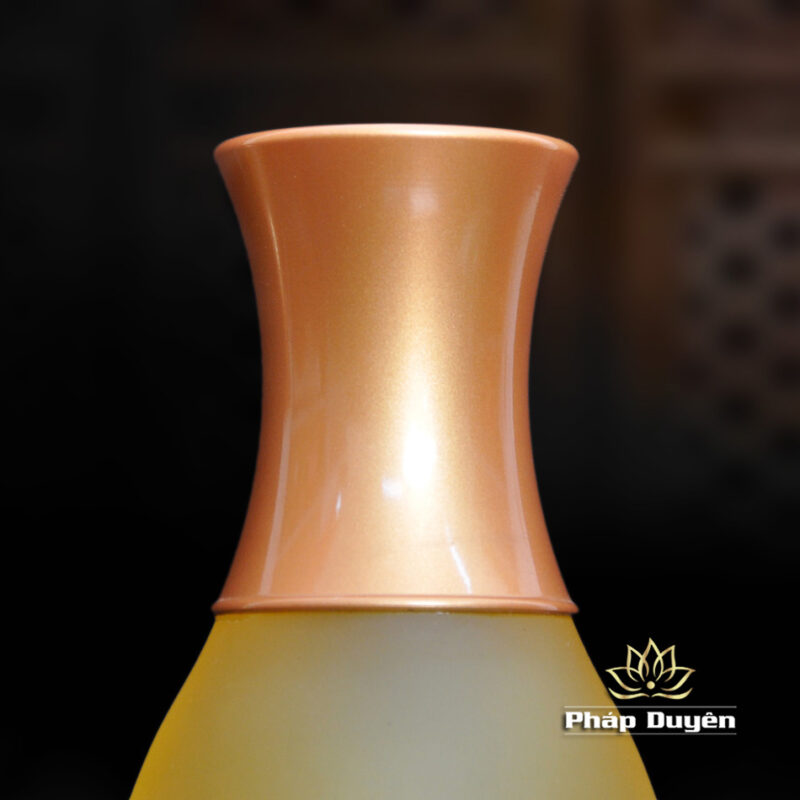 Lọ Hoa Sen Lưu Ly Cuộn Cánh, Cao 15cm - Ảnh 4