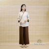 Bộ Quần Áo Nữ An Hạ Thô Đũi Cao Cấp Vạt Chéo Áo Be, Quần Nâu, Size S,M,L,XL,XXL - ảnh 3