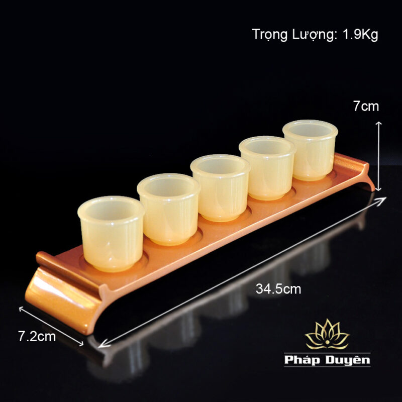 Bộ 5 Chén Rượu Ngọc Hoàng Long, Có Đế - Ảnh 7