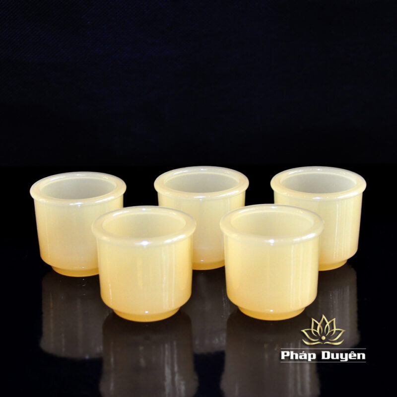 Bộ 5 Chén Rượu Ngọc Hoàng Long, Có Đế - Ảnh 6