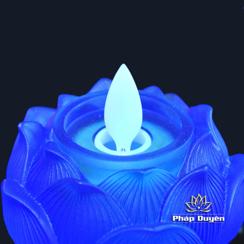 Bộ Đế Nến Bảo Liên Lưu Ly, Dùng Pin 7 Màu - Ảnh 10