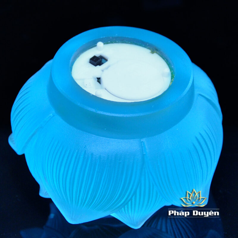 Bộ Đế Nến Bảo Liên Lưu Ly, Dùng Pin 7 Màu - Ảnh 11