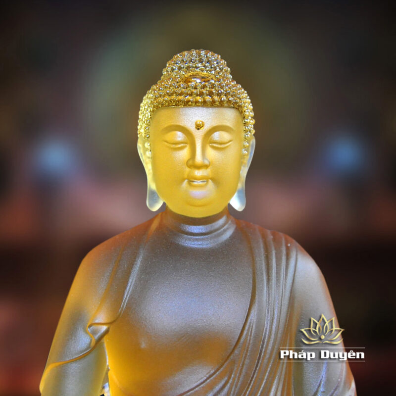Tượng Phật Dược Sư Đá Lưu Ly, Cao 20.8cm - Ảnh 2
