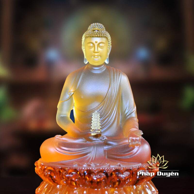 Tượng Phật Dược Sư Đá Lưu Ly, Cao 20.8cm - Ảnh 4