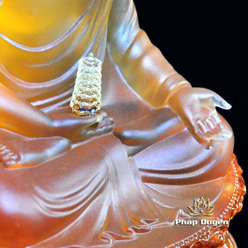 Tượng Phật Dược Sư Đá Lưu Ly, Cao 20.8cm - Ảnh 5