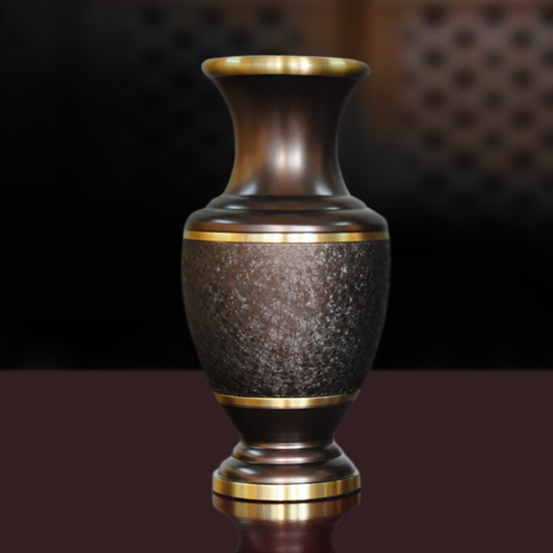 Lọ Hoa Đồng Sơn Đen Sần, Cao 20-25cm