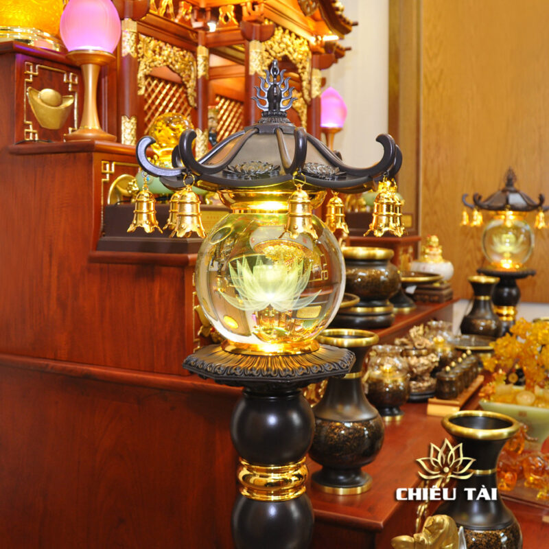 Bộ Bàn Thờ Thần Tài Thổ Địa Ba Gian Đồng Vàng Chữ Phật “Thái Hòa Hưng Vượng”, KT 153*127*189cm - Ảnh 10