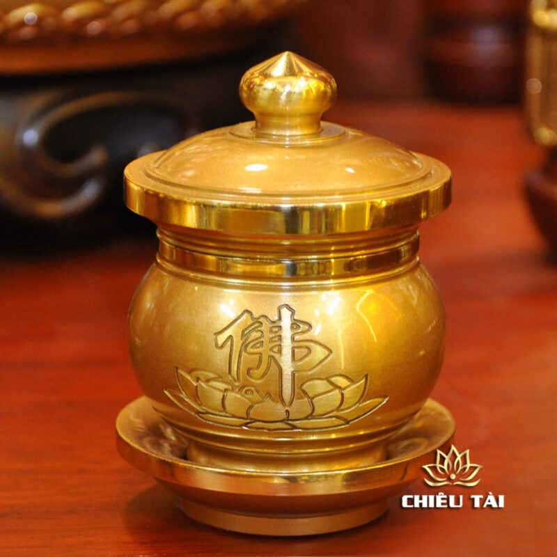 Bộ Bàn Thờ Thần Tài Thổ Địa Ba Gian Đồng Vàng Chữ Phật “Thái Hòa Hưng Vượng”, KT 153*127*189cm - Ảnh 15