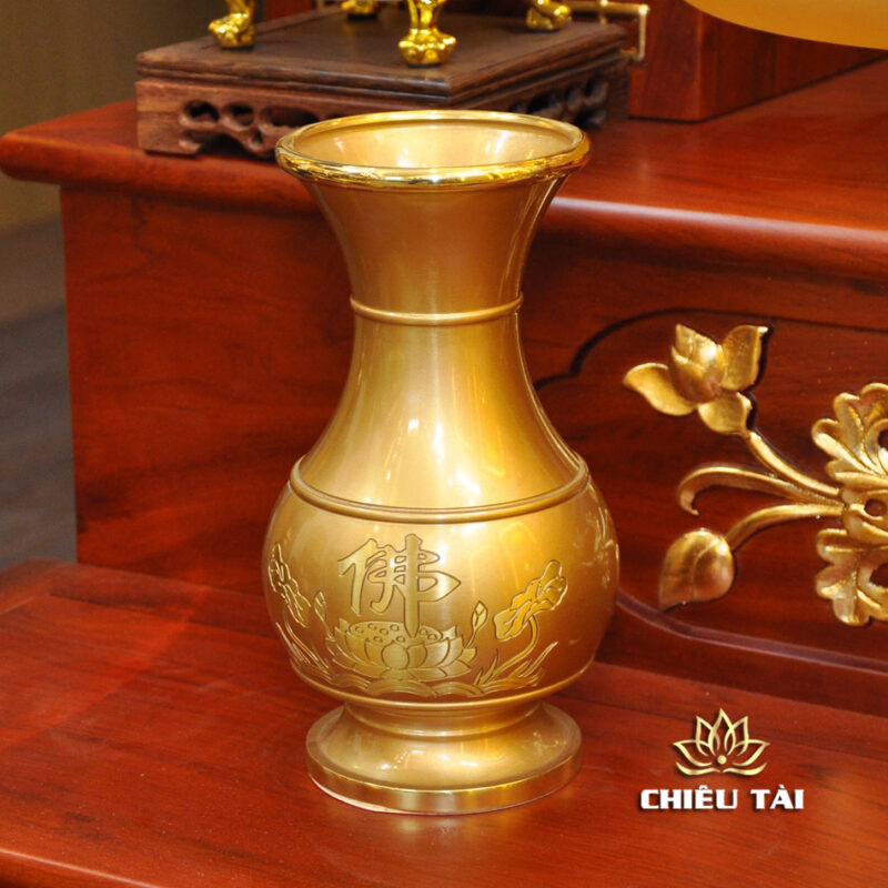 Bộ Bàn Thờ Thần Tài Thổ Địa Ba Gian Đồng Vàng Chữ Phật “Thái Hòa Hưng Vượng”, KT 153*127*189cm - Ảnh 18