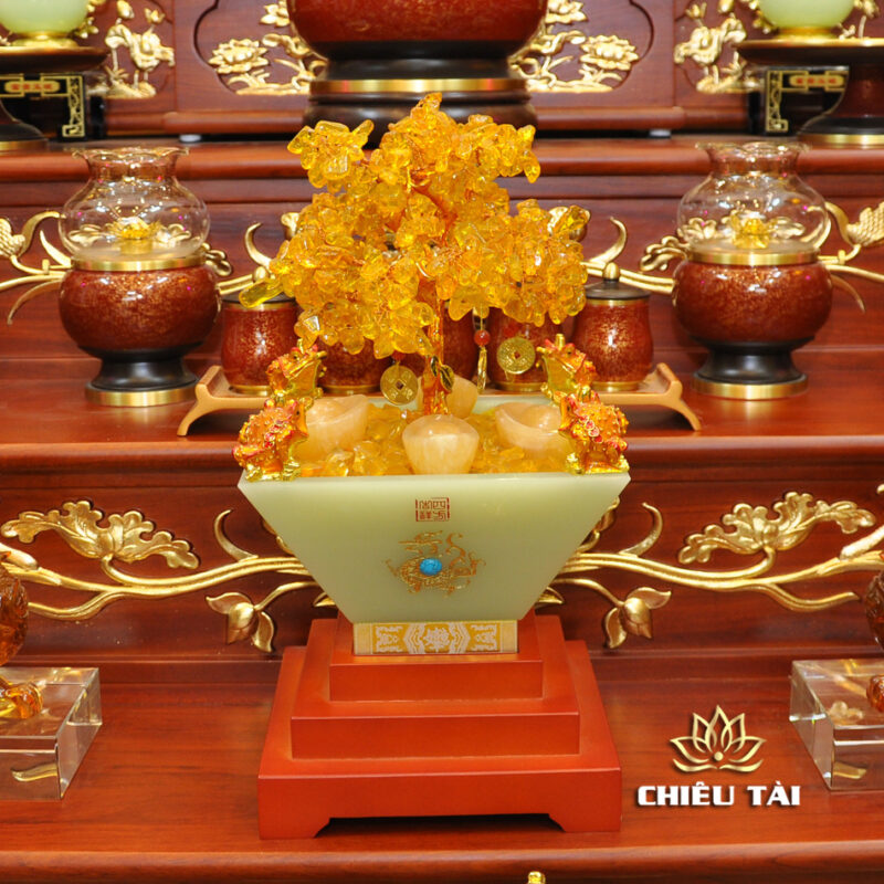 Bộ Bàn Thờ Thần Tài Thổ Địa Ba Gian Đồng Vàng Chữ Phật “Thái Hòa Hưng Vượng”, KT 153*127*189cm - Ảnh 23