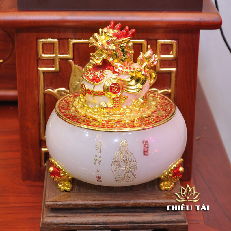 Bộ Bàn Thờ Thần Tài Thổ Địa Ba Gian Đồng Vàng Chữ Phật “Thái Hòa Hưng Vượng”, KT 153*127*189cm - Ảnh 27