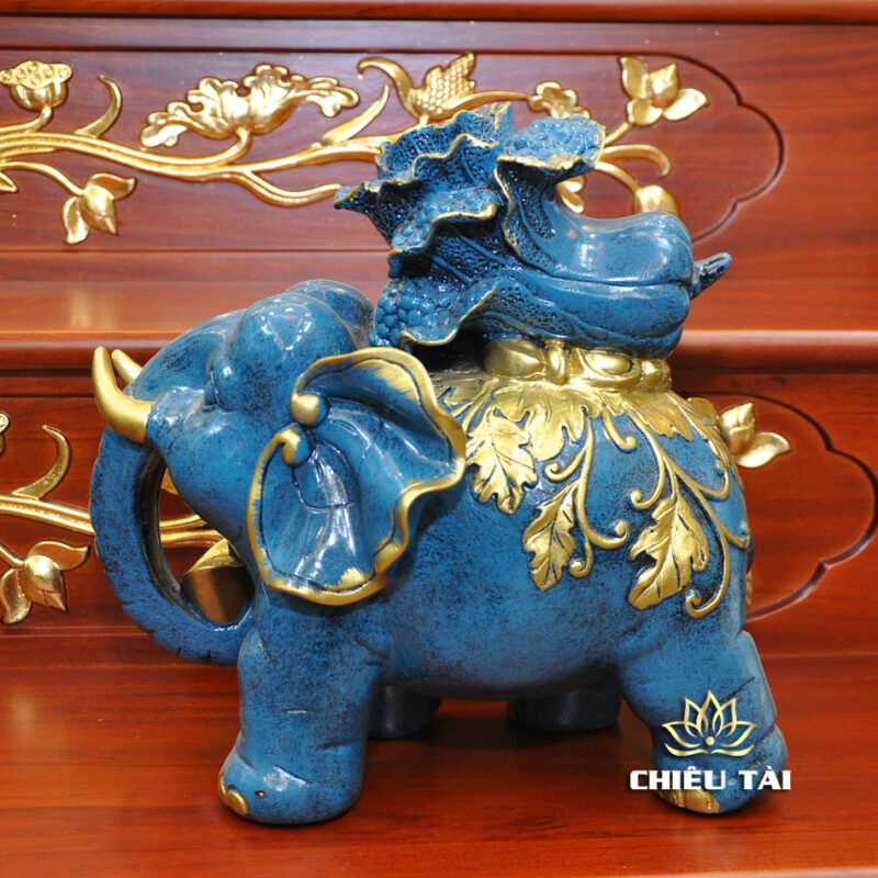 Bộ Bàn Thờ Thần Tài Thổ Địa Ba Gian Sứ Trắng Sen Xanh “Thái Hòa Hưng Vượng”, KT 153*127*189cm - Ảnh 23
