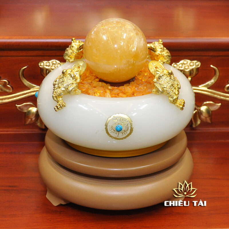 Bộ Bàn Thờ Thần Tài Thổ Địa Ba Gian Sứ Trắng Sen Xanh “Thái Hòa Hưng Vượng”, KT 153*127*189cm - Ảnh 24