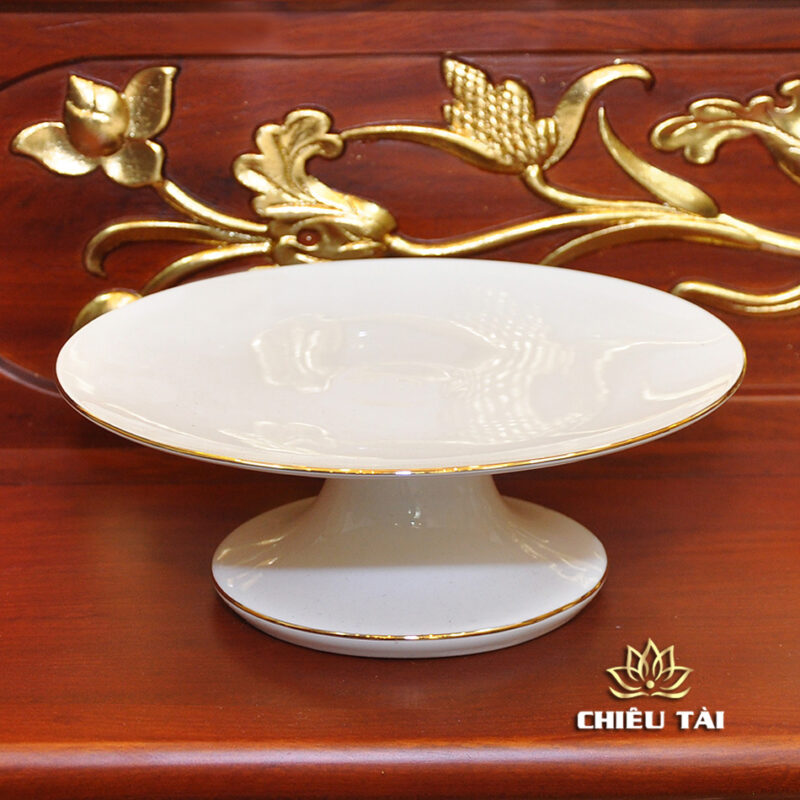 Bộ Bàn Thờ Thần Tài Thổ Địa Ba Gian Sứ Trắng Viền Vàng “Thái Hòa Hưng Vượng”, KT 153*127*189cm - Ảnh 13