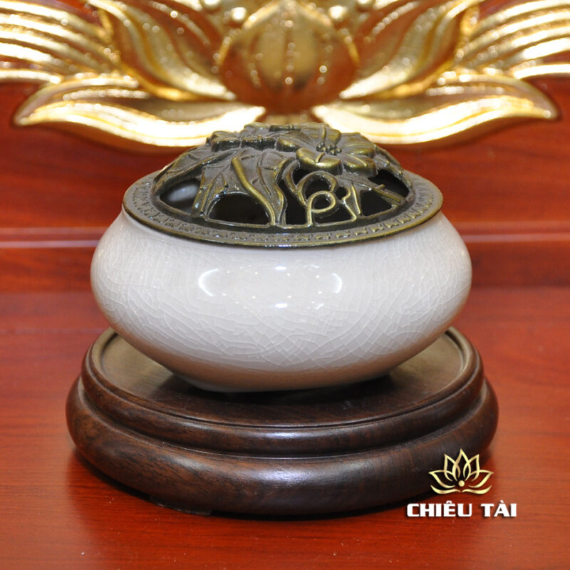 Bộ Bàn Thờ Thần Tài Thổ Địa Ba Gian Sứ Trắng Viền Vàng “Thái Hòa Hưng Vượng”, KT 153*127*189cm - Ảnh 23
