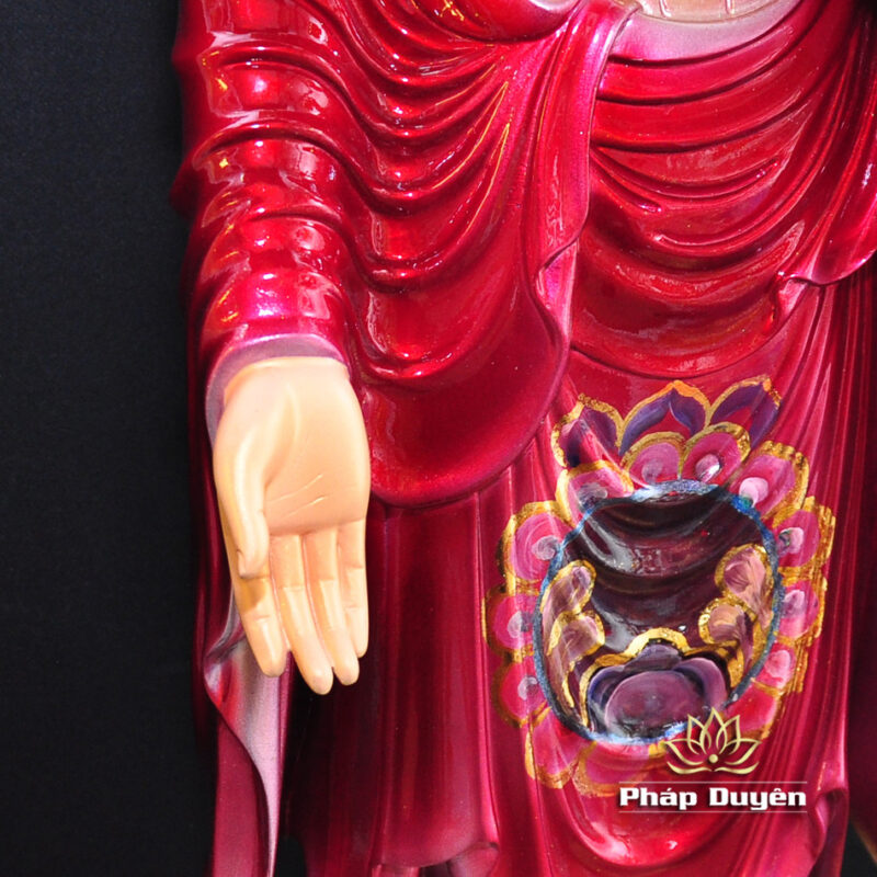 Bộ Tượng Tây Phương Tam Thánh Màu Đồng Cao Cấp Có Hào Quang, Chất Liệu Composite, Cao 80cm (Tổng Hào Quang 90cm) - Ảnh 4